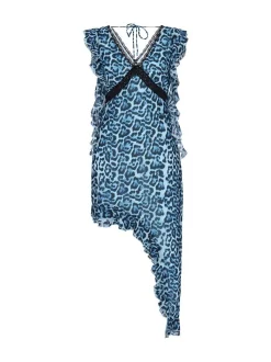 Faina Damen Kleid in blau - Länge: mittel