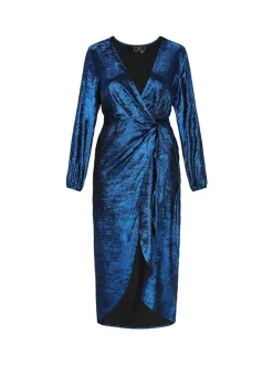 Faina Damen Kleid in blau - Länge: mittel