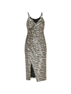 Faina Damen Kleid in gold - Länge: mittel
