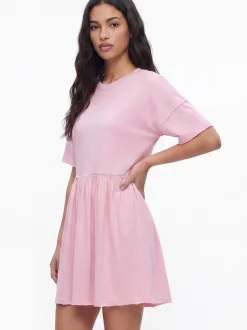 Faina Damen Kleid in grau - Ausschnitt: Rundhals
