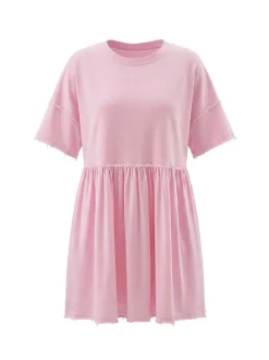 Faina Damen Kleid in grau - Ausschnitt: Rundhals