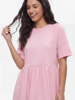 Faina Damen Kleid in grau - Ausschnitt: Rundhals