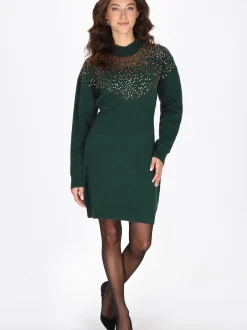 Faina Damen Kleid in grün - Länge: mittel