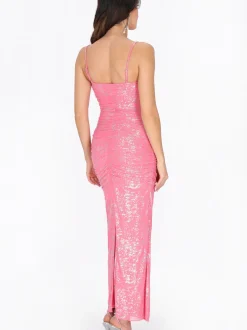 Faina Damen Kleid in rosa - Länge: mittel