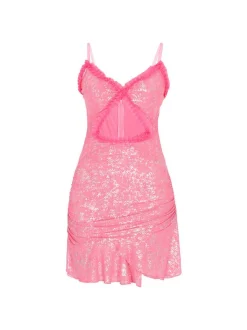 Faina Damen Kleid in rosa - Länge: mittel