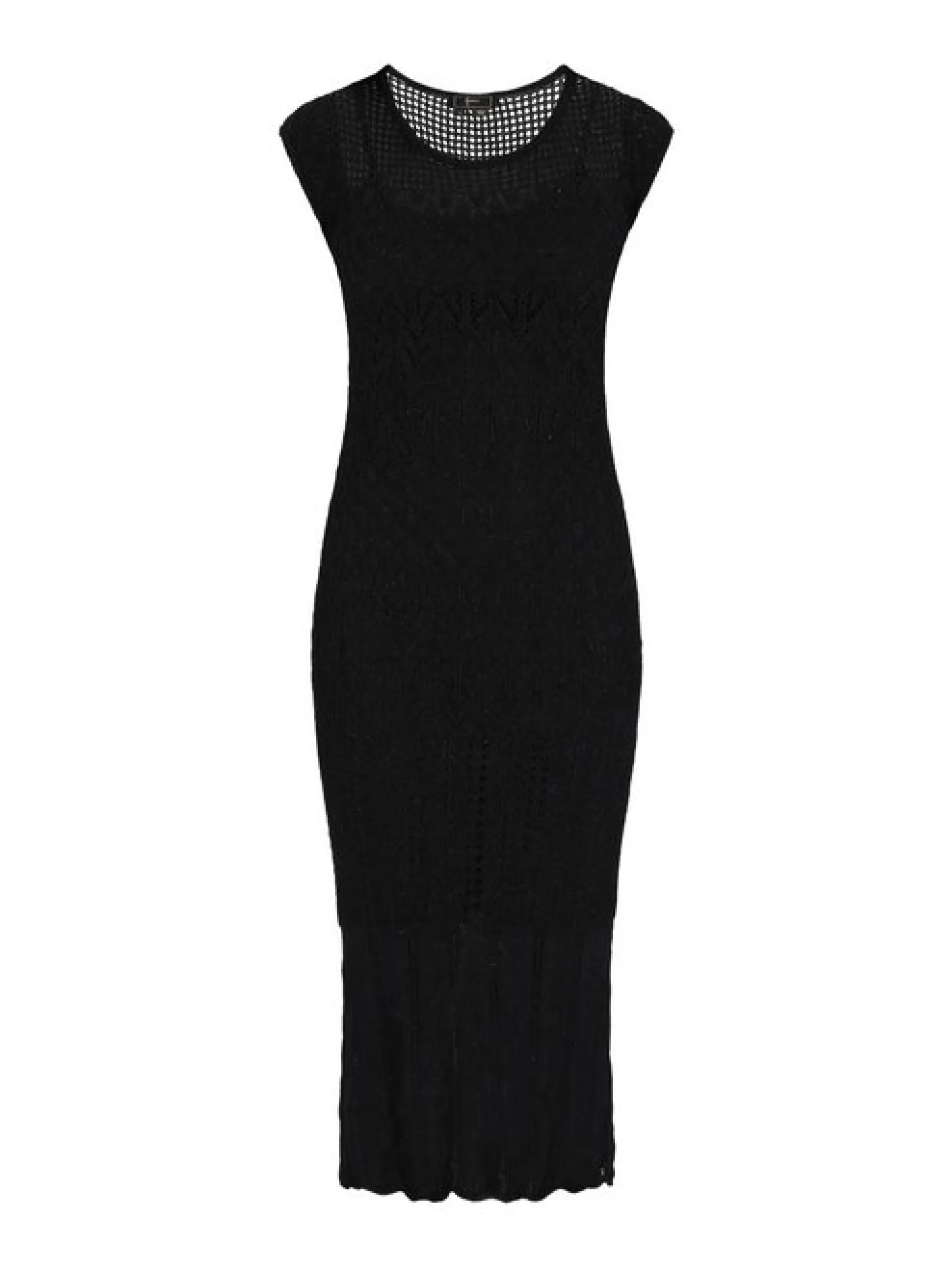 Faina Damen Kleid in schwarz - Ausschnitt: Rundhals
