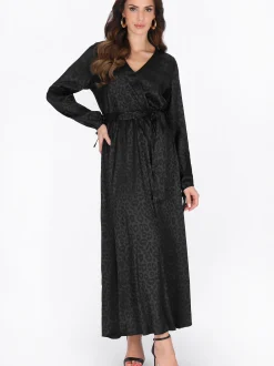 Faina Damen Kleid in schwarz - Länge: mittel