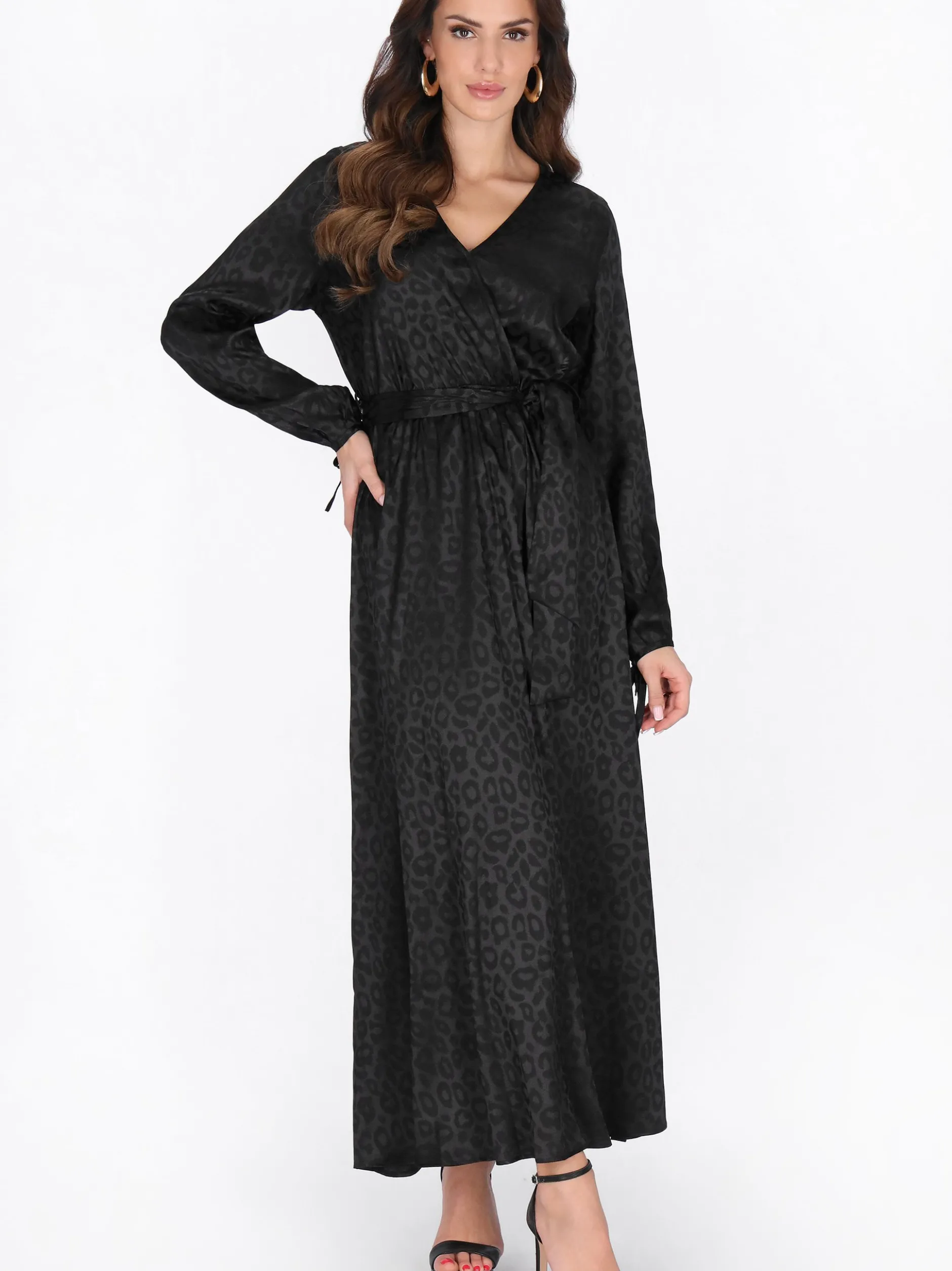 Faina Damen Kleid in schwarz - Länge: mittel