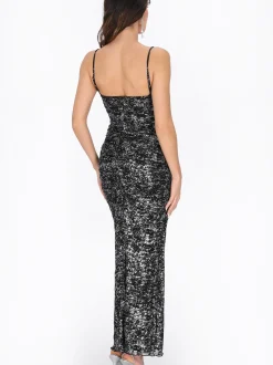 Faina Damen Kleid in schwarz - Länge: mittel