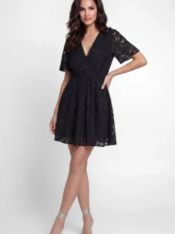 Faina Damen Kleid in schwarz - Länge: mittel