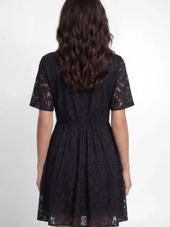 Faina Damen Kleid in schwarz - Länge: mittel