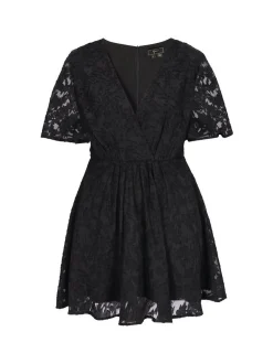 Faina Damen Kleid in schwarz - Länge: mittel