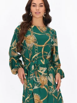 Faina Damen Kleid in türkis - Länge: mittel