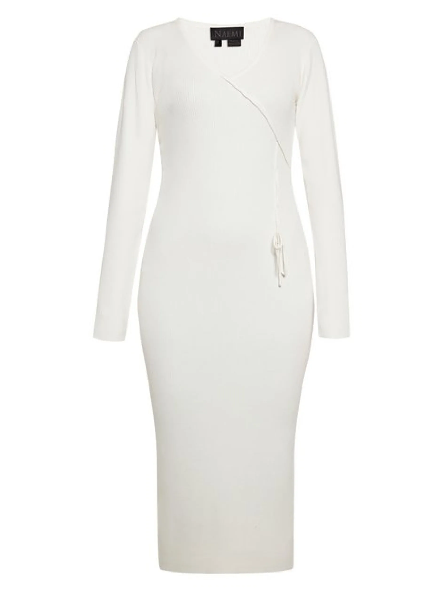 Faina Damen Kleid in weiß - Länge: mittel