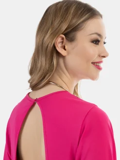 Faina Damen Langarmshirt in pink - Ausschnitt: Rundhals