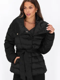 Faina Damen Mantel in schwarz