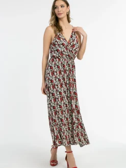Faina Damen Maxikleid in mehrfarbig - Länge: mittel