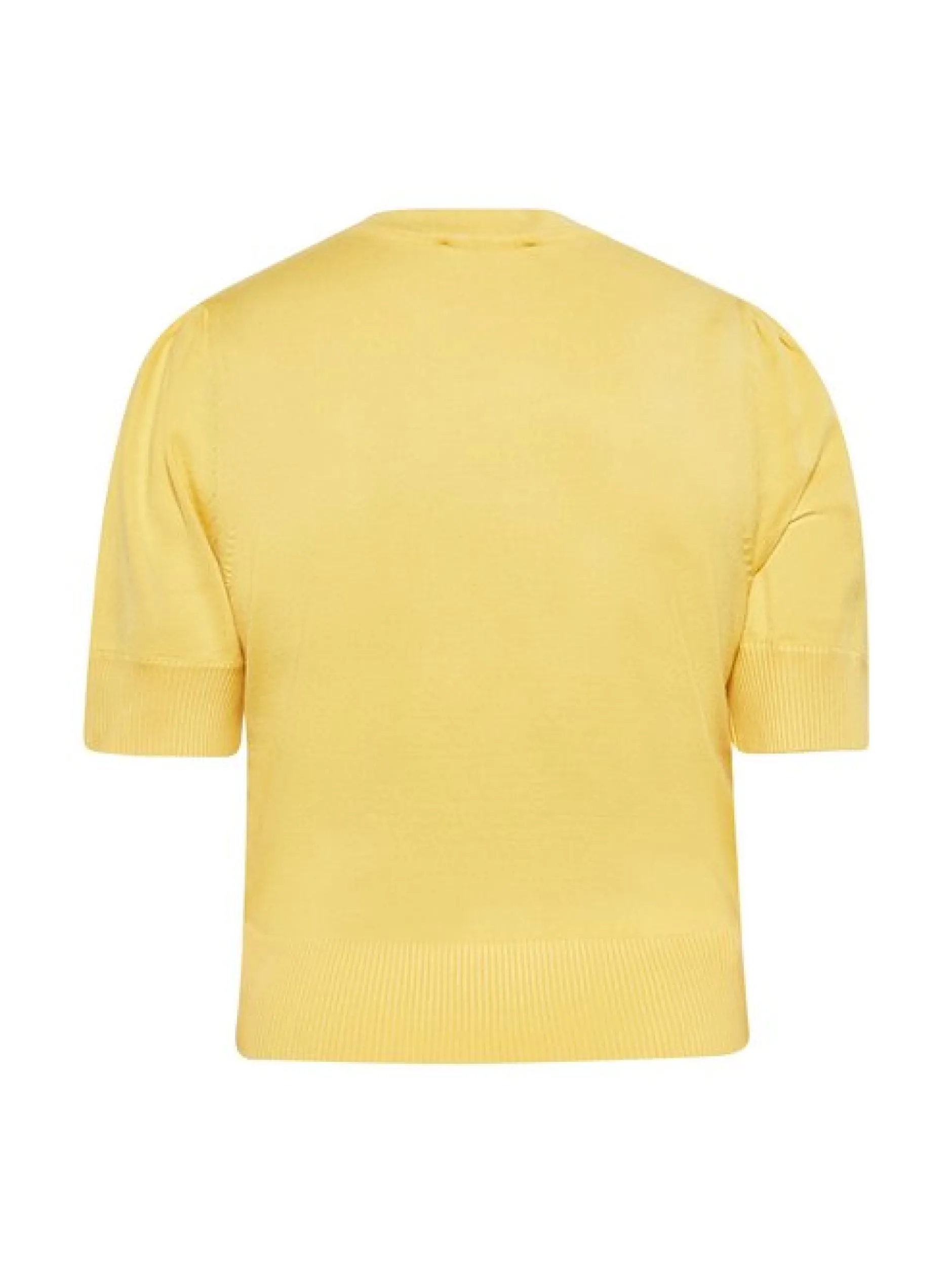 Faina Damen Pullover in gelb - Ausschnitt: Rundhals