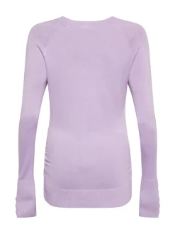 Faina Damen Pullover in lila - Ausschnitt: Rundhals