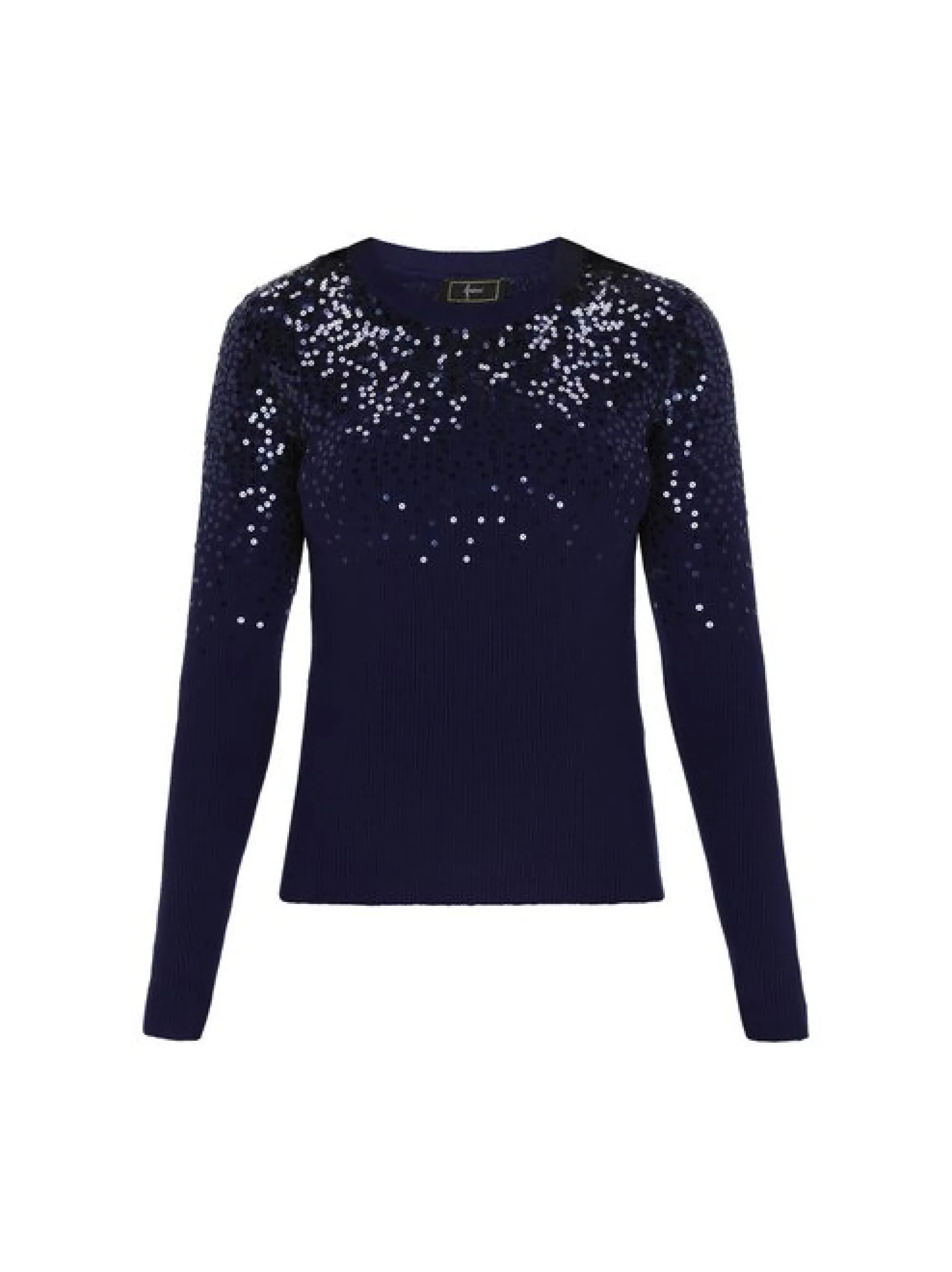Faina Damen Pullover in marine - Ausschnitt: Rundhals