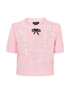 Faina Damen Pullover in rosa - Ausschnitt: Rundhals