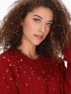Faina Damen Pullover in rot