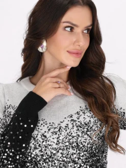 Faina Damen Pullover in schwarz