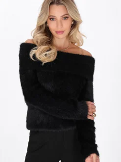 Faina Damen Pullover in schwarz
