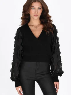 Faina Damen Pullover in schwarz