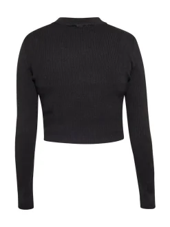Faina Damen Pullover in schwarz - Ausschnitt: Rundhals