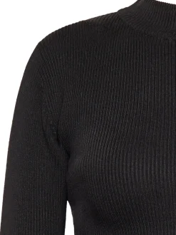 Faina Damen Pullover in schwarz - Ausschnitt: Rundhals