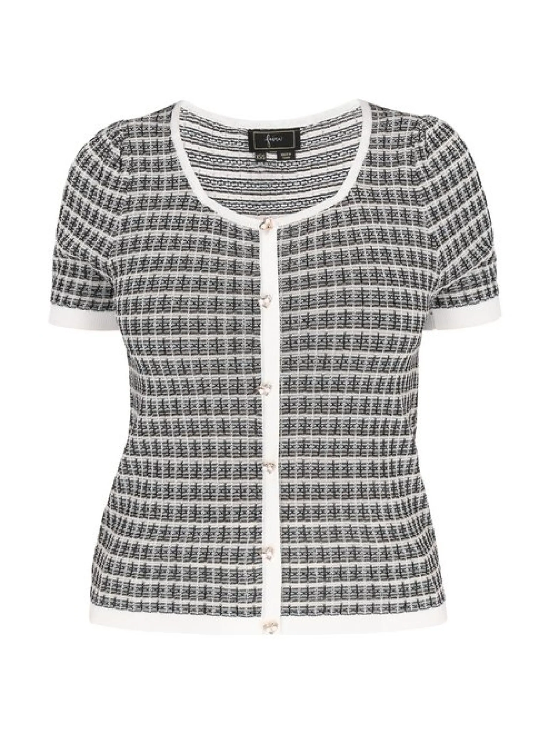 Faina Damen Pullover in schwarz - Ausschnitt: Rundhals