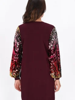 Faina Damen Strickjacke in bordeaux