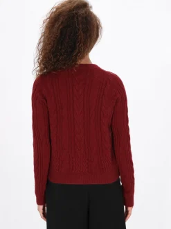 Faina Damen Strickjacke in bordeaux