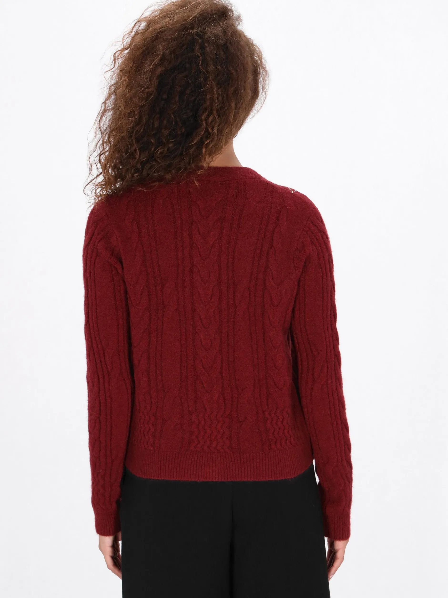 Faina Damen Strickjacke in bordeaux