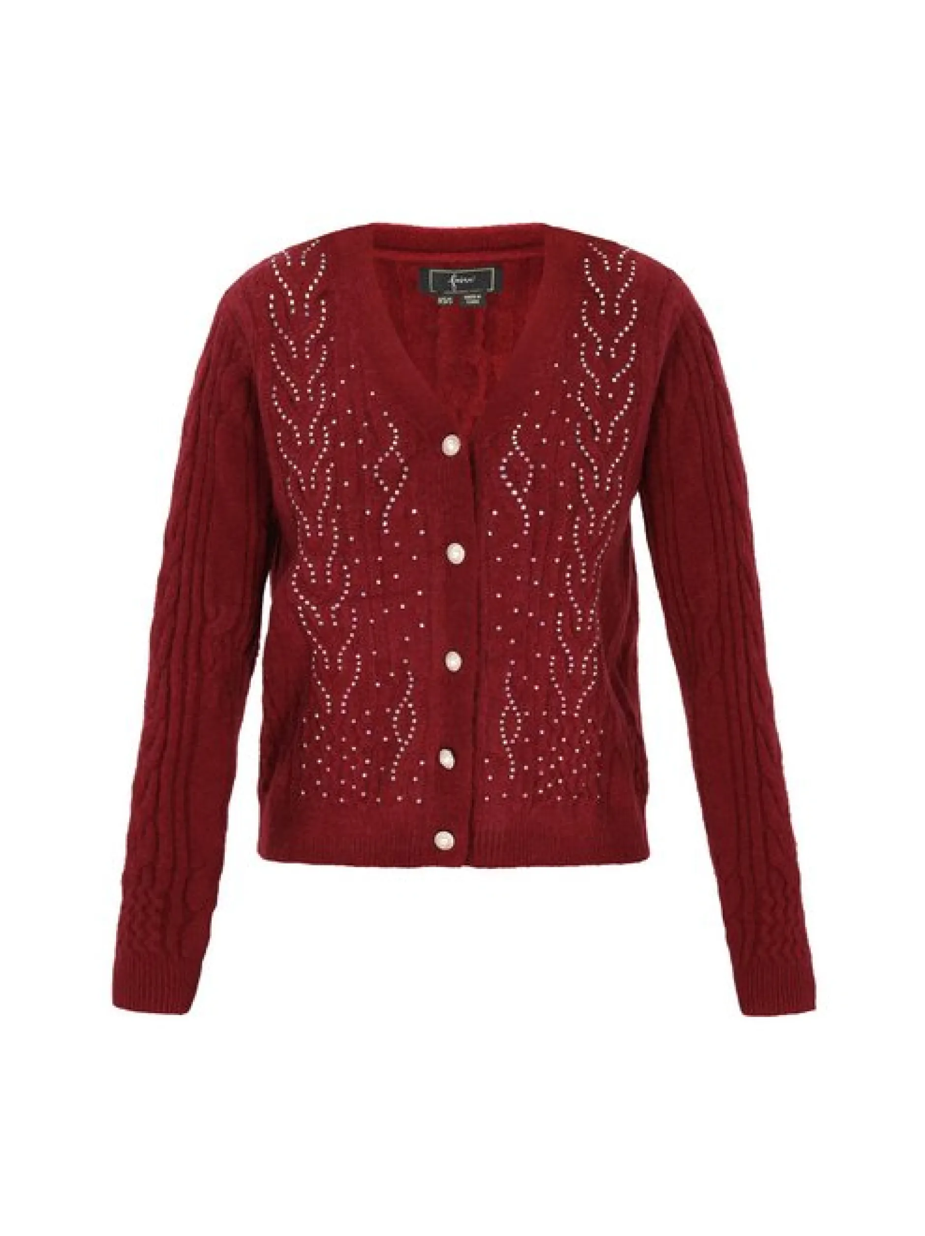 Faina Damen Strickjacke in bordeaux