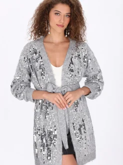 Faina Damen Strickjacke in grau