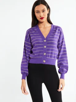 Faina Damen Strickjacke in lila