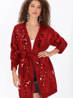 Faina Damen Strickjacke in rot