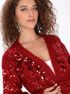 Faina Damen Strickjacke in rot