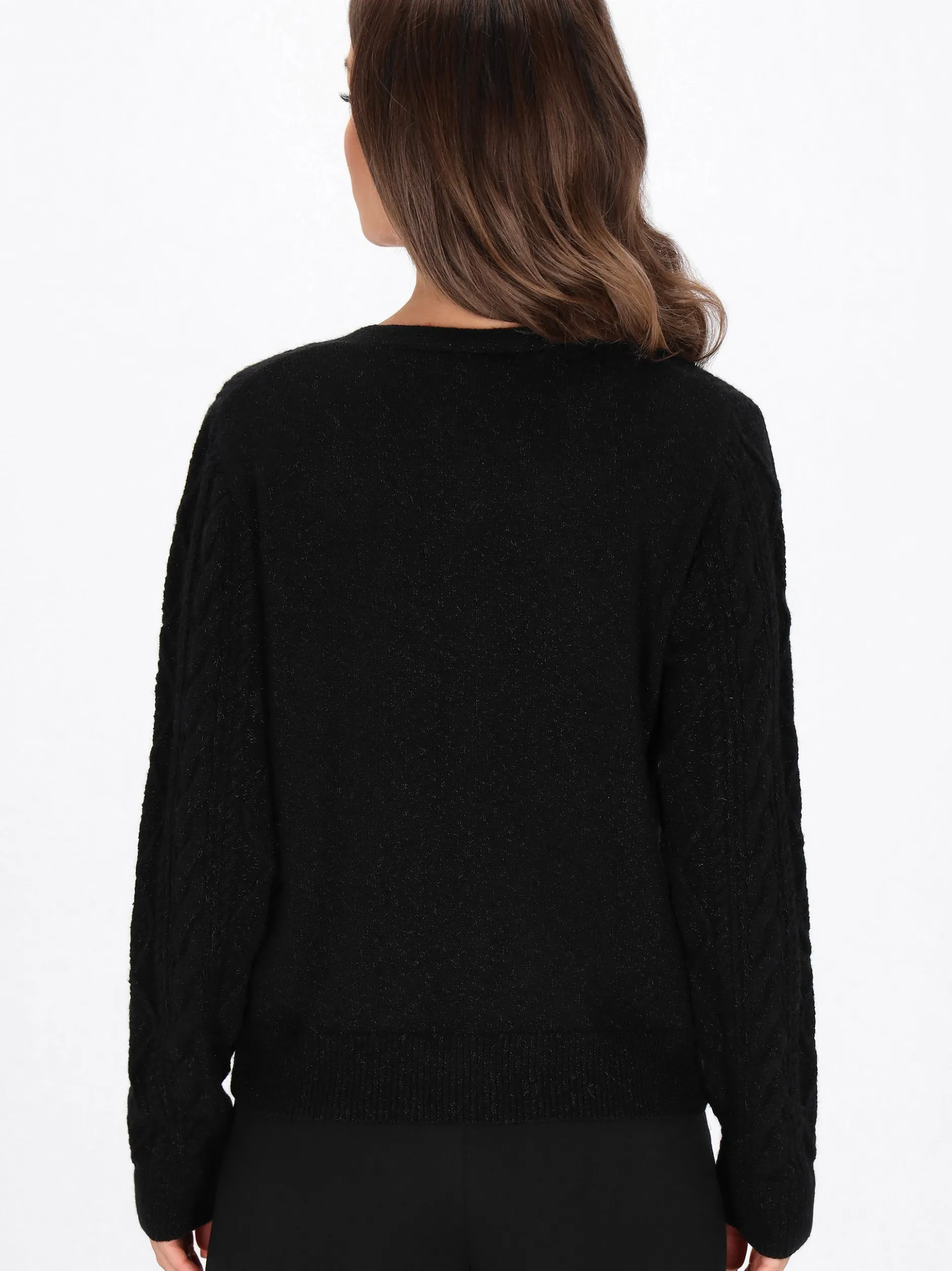 Faina Damen Strickjacke in schwarz