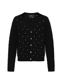 Faina Damen Strickjacke in schwarz