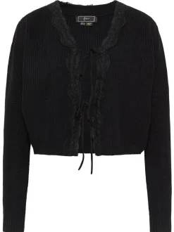 Faina Damen Strickjacke in schwarz