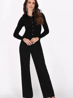 Faina Damen Strickjacke in schwarz