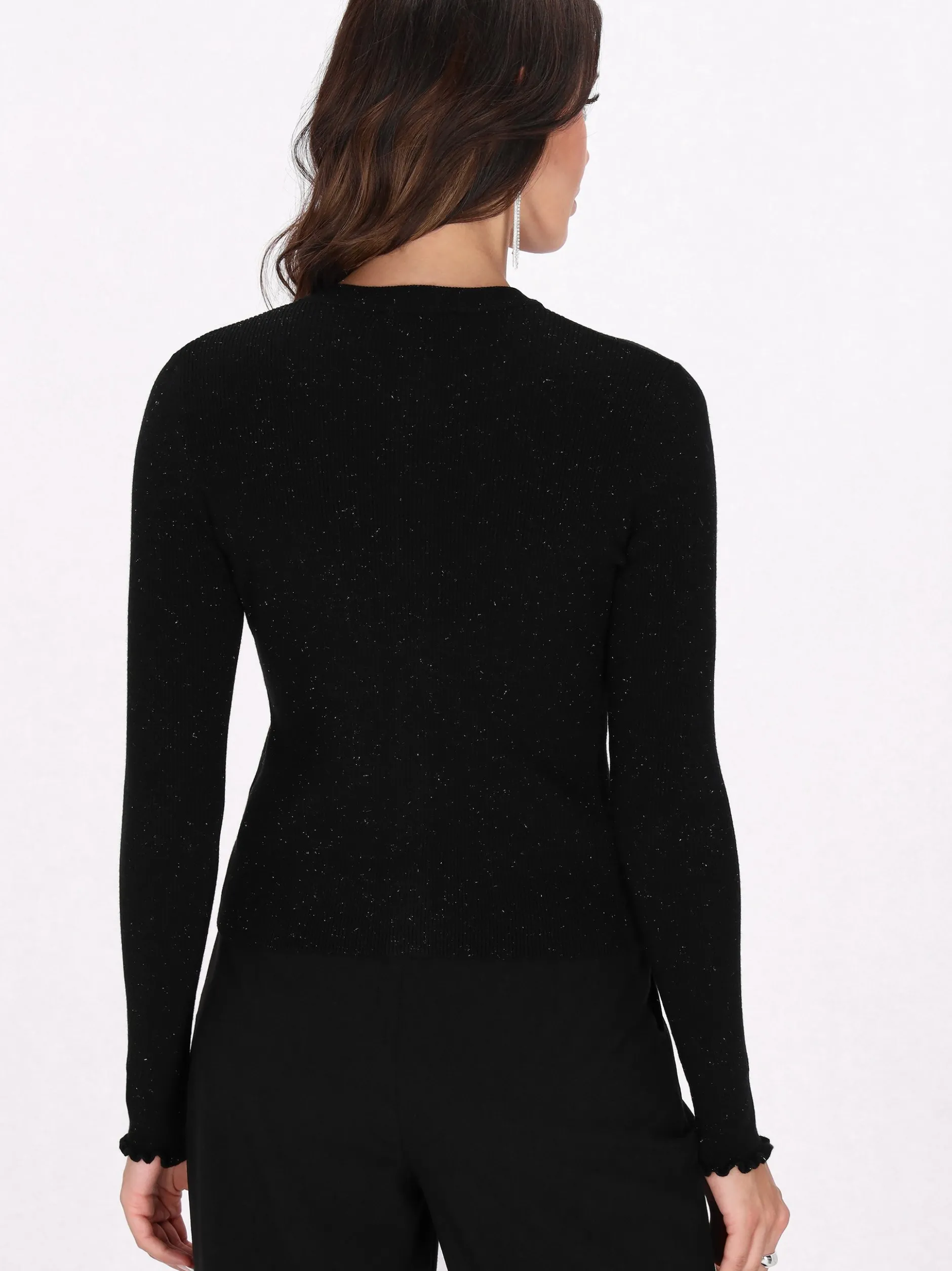 Faina Damen Strickjacke in schwarz