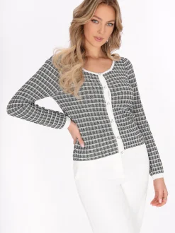 Faina Damen Strickjacke in schwarz