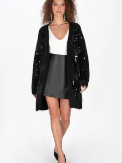 Faina Damen Strickjacke in schwarz