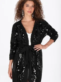 Faina Damen Strickjacke in schwarz