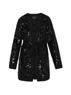 Faina Damen Strickjacke in schwarz