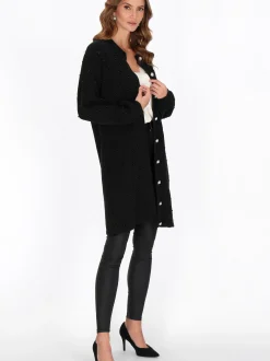 Faina Damen Strickjacke in schwarz